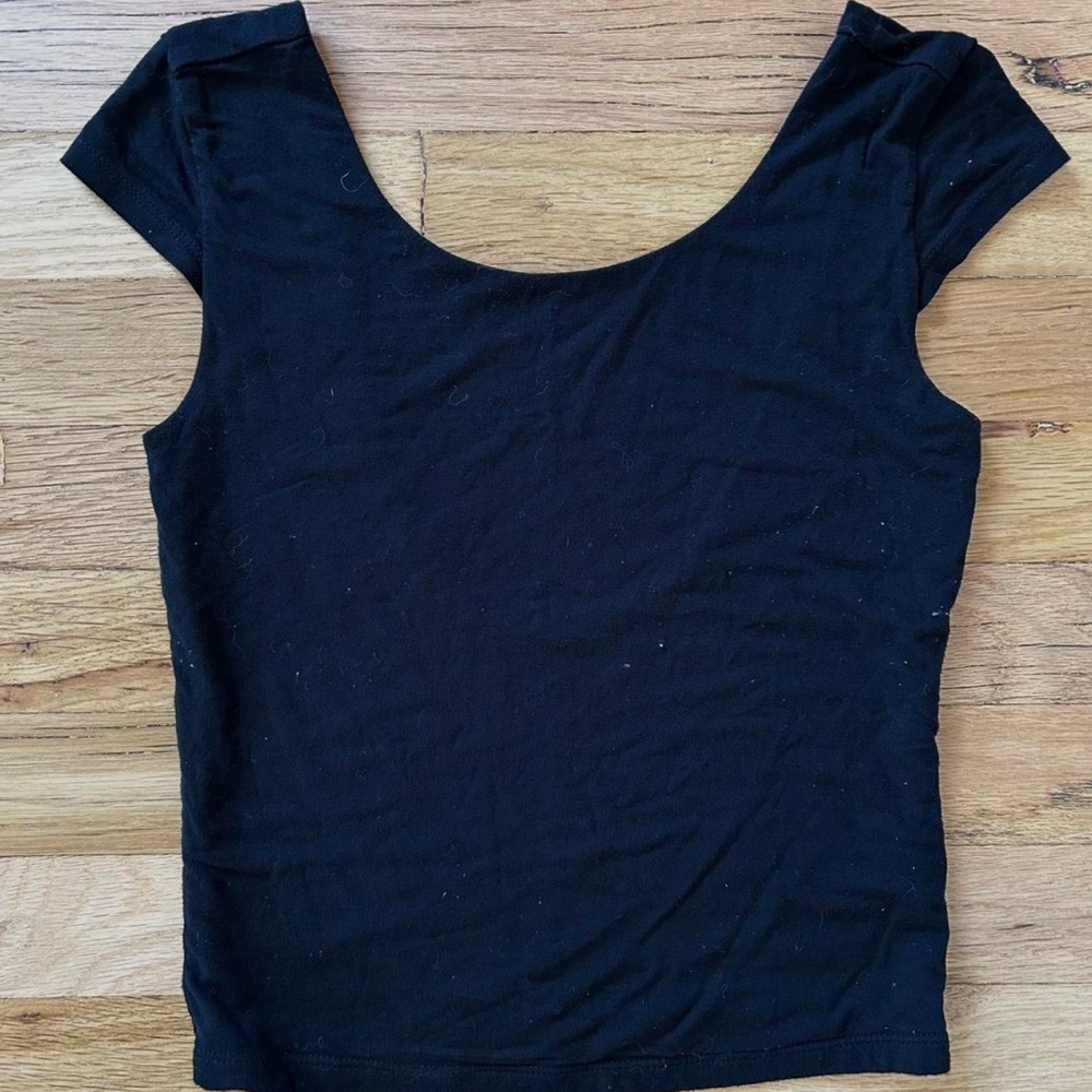 Wild Fable Black Scoop Neck Bodysuit